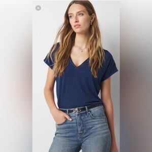 White House Black Market dark denim blouse size xs/s